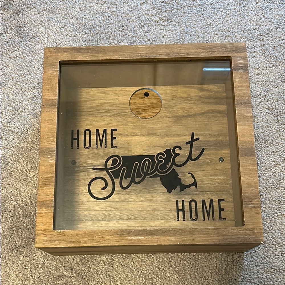 Wooden “Home Sweet Home Cork” Holder